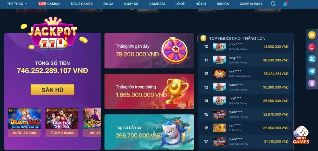 Các ưu điểm nổi bật khi chơi nổ hũ tại bet39